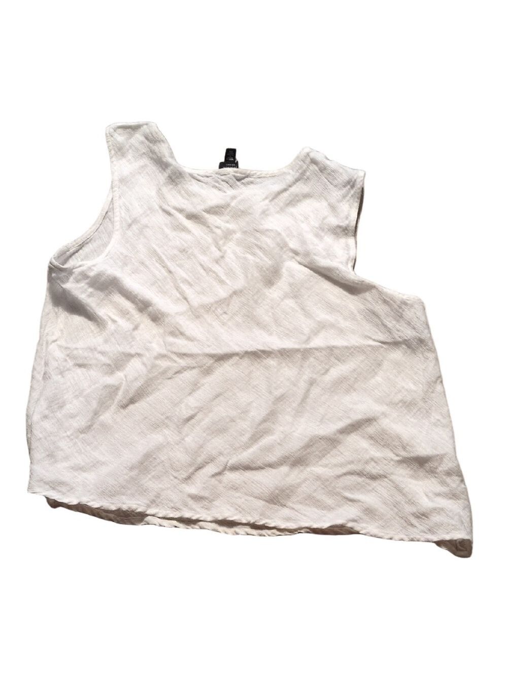 Eileen Fisher White Linen Blend Tank Top Size 3X - Picture 4 of 4
